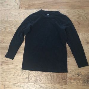 Black cotton long sleeve shirt